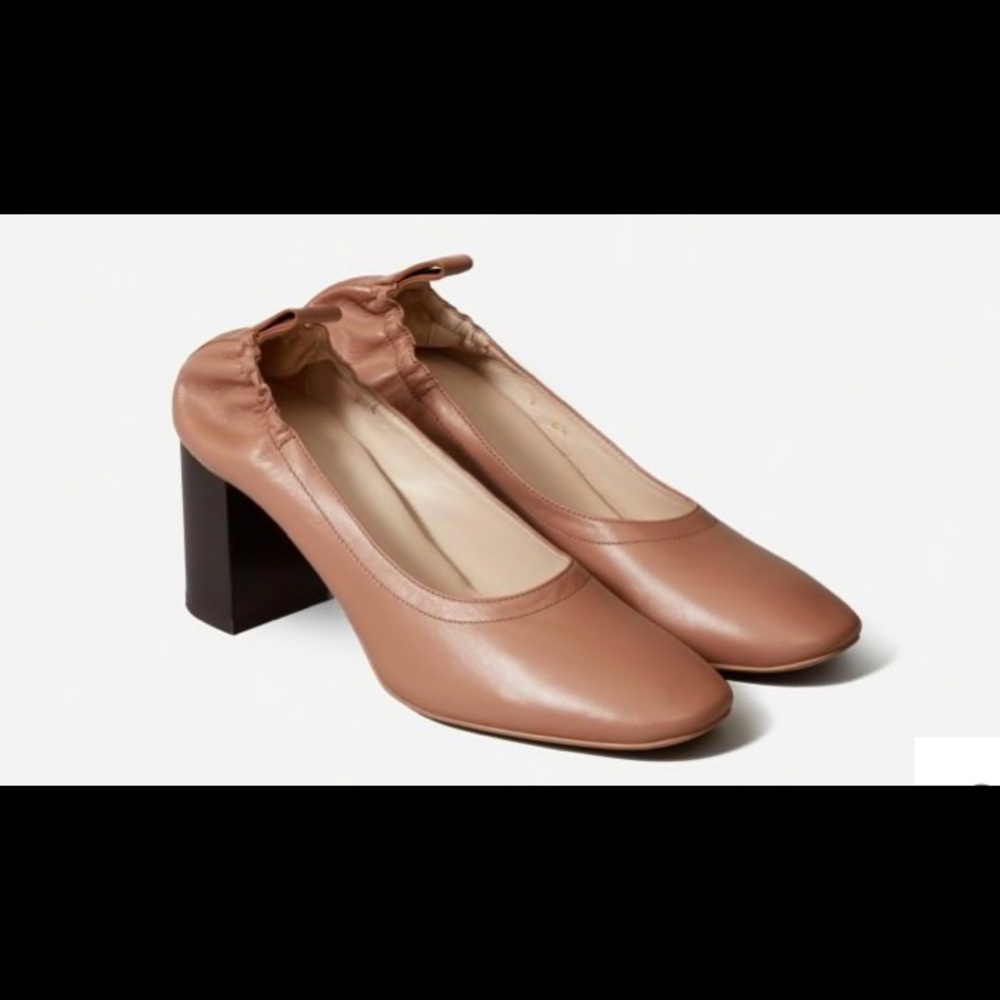 Everlane Day High Heel Pecan 7.5 New!